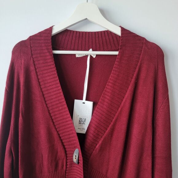 grace karin womens cardigan size 2XL long sleeve  peplum Button Down - Picture 3 of 7